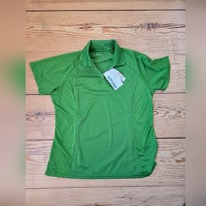 Extreme Performance Green Athletic Polo Shirt Ladies Large